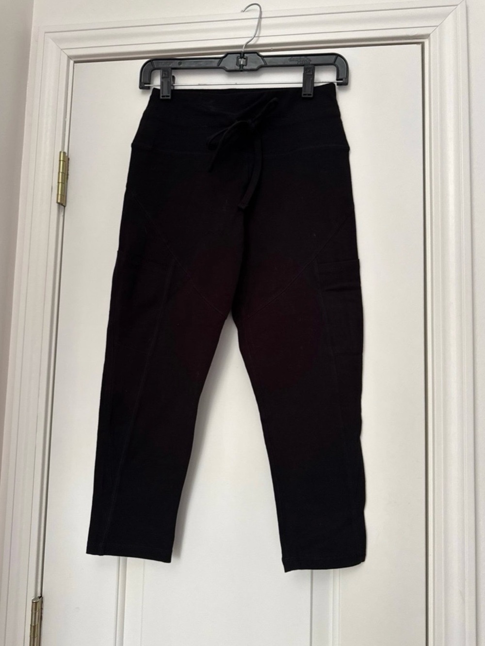 New York & Company Black Cropped Drawstring Waist Ankle Pants